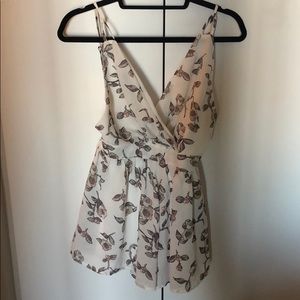Flowy Floral Backless Romper